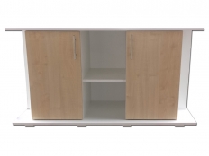 Galerie 35 - Aquarium-Unterschrank standard+ 120x50, Weiß Alaska, Ahorn Türe