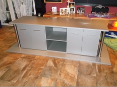 Galerie 38 - Aquarium-Unterschrank deco2+r 200x60 in Silber, spezielle Bodenplatte