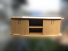 Galerie 45 - Aquarium-Unterschrank standard+r 200x60g, Buche, Auflageplatte und Bodenplatte 28mm, Gewölbt (mittleres Fach ist jetzt schmäler)