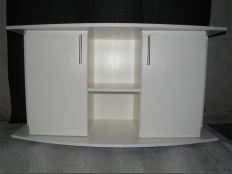 Galerie 47 - Aquarium-Unterschrank standard+r 120g Esche Weiß, Gewölbt