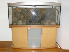 Galerie 8 - standard+r 150x50x60g, Gewölbt, Buche, Silber, Ahorn, exclusiv-silver, spezielle Glastür in der Mitte, Kiesblende